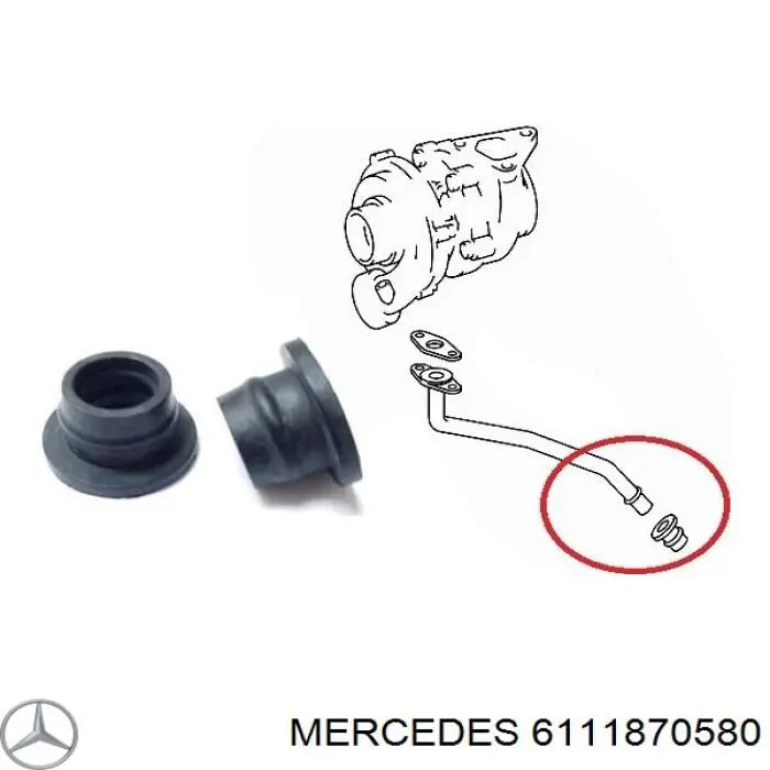 Junta de manguera de drenaje de aceite de turbina Mercedes 6111870580 precio, desde 3,78 EUR