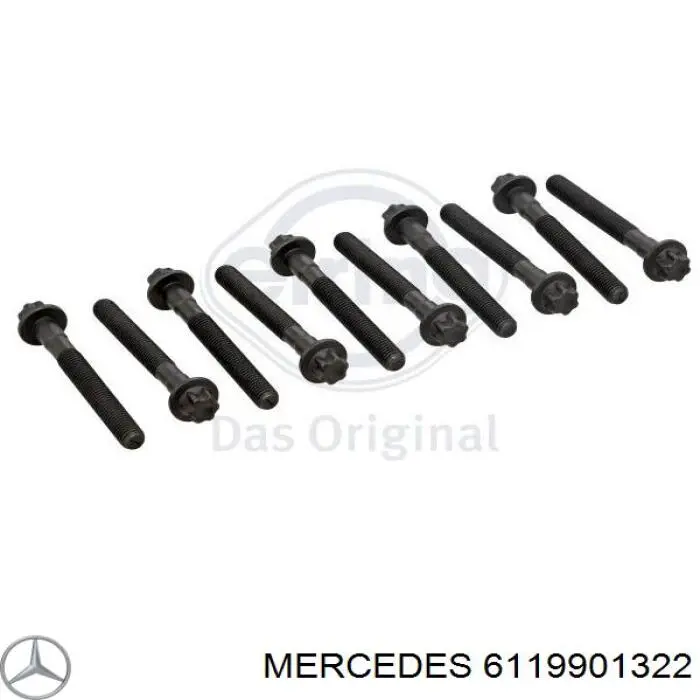 6119901322 Mercedes tornillo de culata
