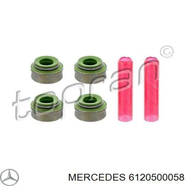6120500058 Mercedes sello de aceite de valvula (rascador de aceite Entrada/Salida Kit De Motor)
