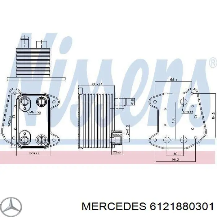 Comprar 6121880301 Mercedes Radiador de aceite