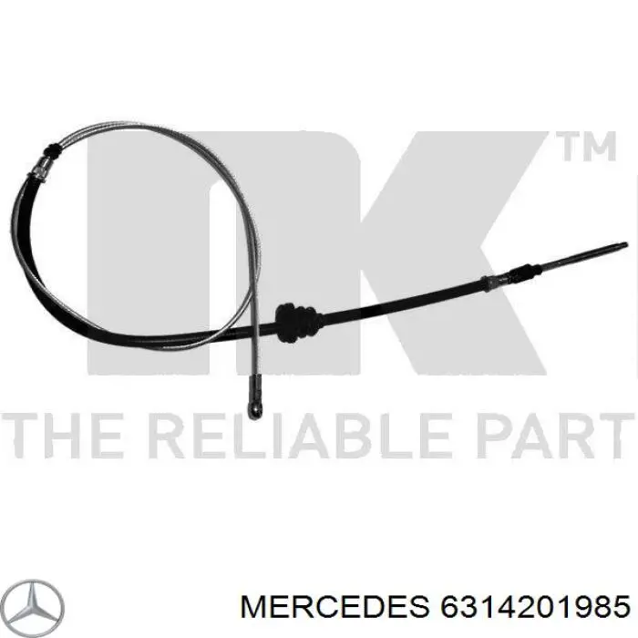 6314201985 Mercedes cable de freno de mano delantero