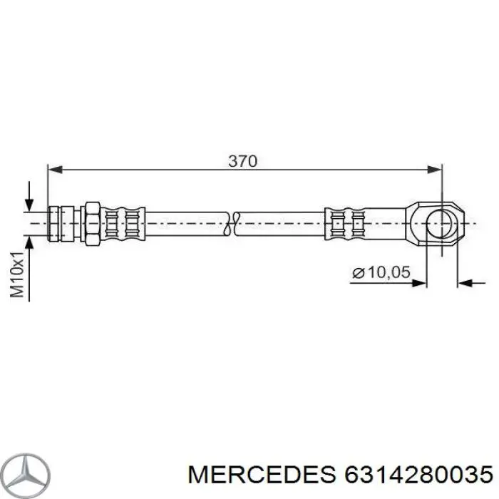 Latiguillos de freno delantero Mercedes 6314280035 precio, desde 14,36 EUR