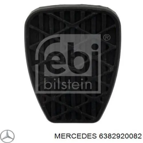 6382920082 Mercedes revestimiento del pedal, pedal de embrague