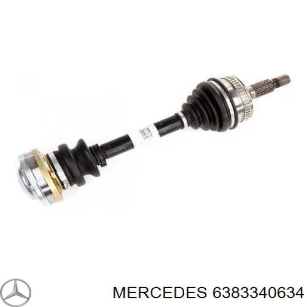 6383340634 Mercedes árbol de transmisión delantero