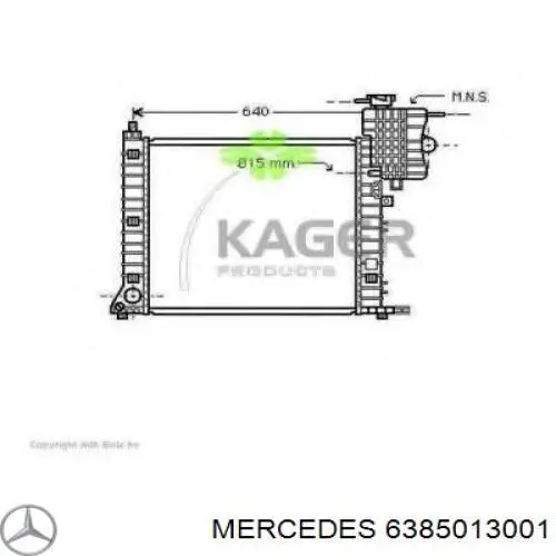 6385013001 Mercedes radiador