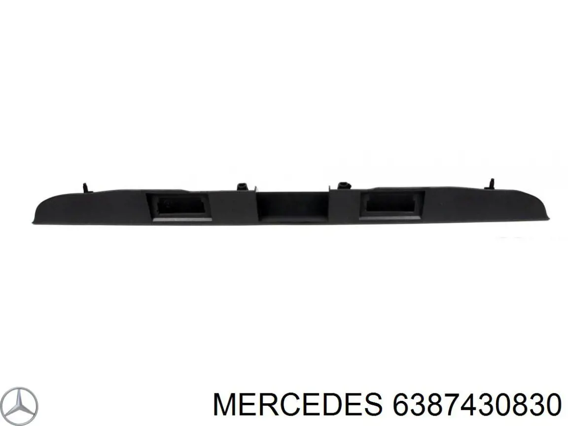6387430830 Mercedes cubierta, piloto de matrícula
