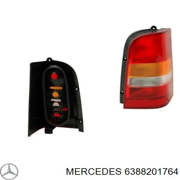 6388201764 Mercedes piloto posterior derecho