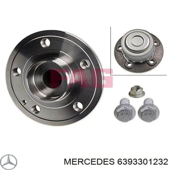 6393300632 Mercedes muñón del eje, suspensión de rueda, delantero izquierdo