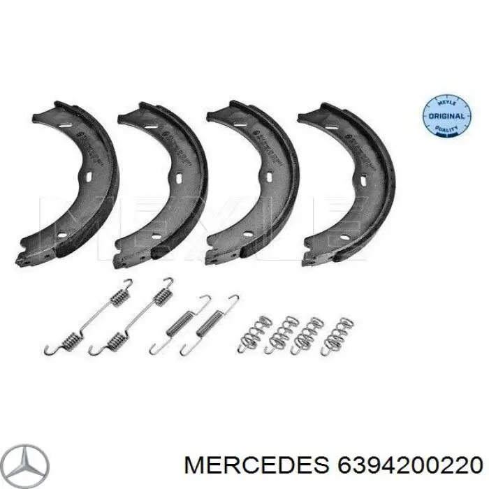 6394200220 Mercedes zapatas de freno de mano