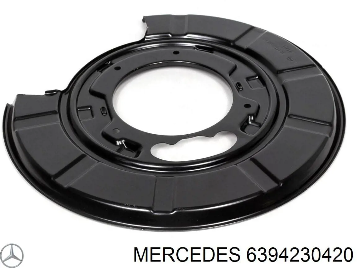 Protector de disco de freno trasero izquierdo Mercedes 6394230420 precio, desde 23,93 EUR