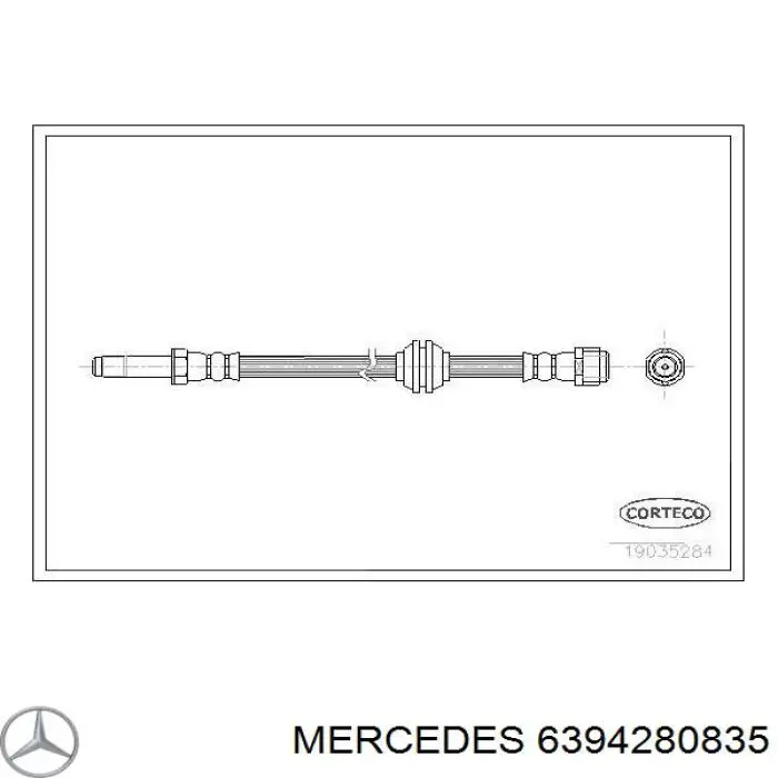 6394280835 Mercedes latiguillo de freno delantero