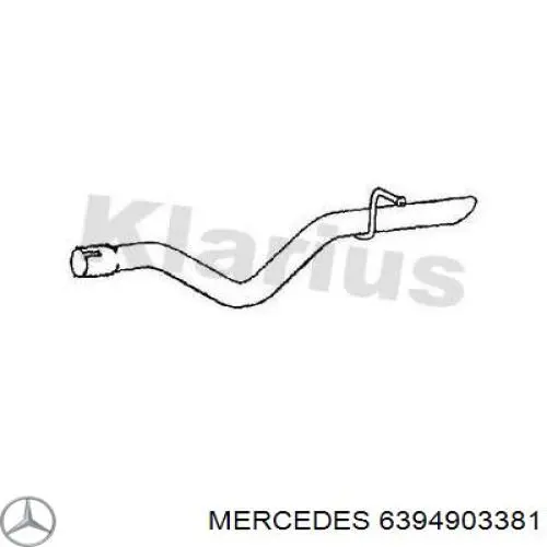 6394903381 Mercedes silenciador posterior