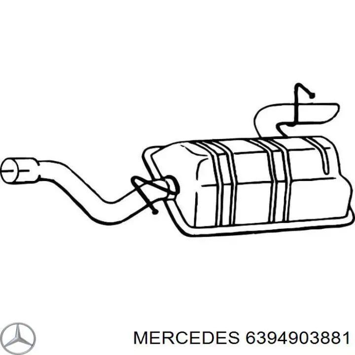 Comprar 6394903881 Mercedes Silenciador trasero