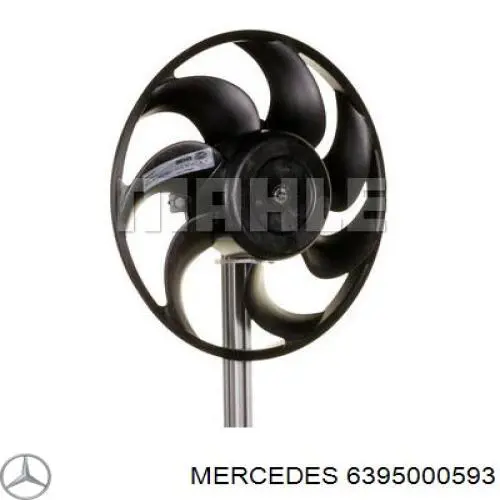 6395000593 Mercedes ventilador (rodete +motor refrigeración del motor con electromotor completo)