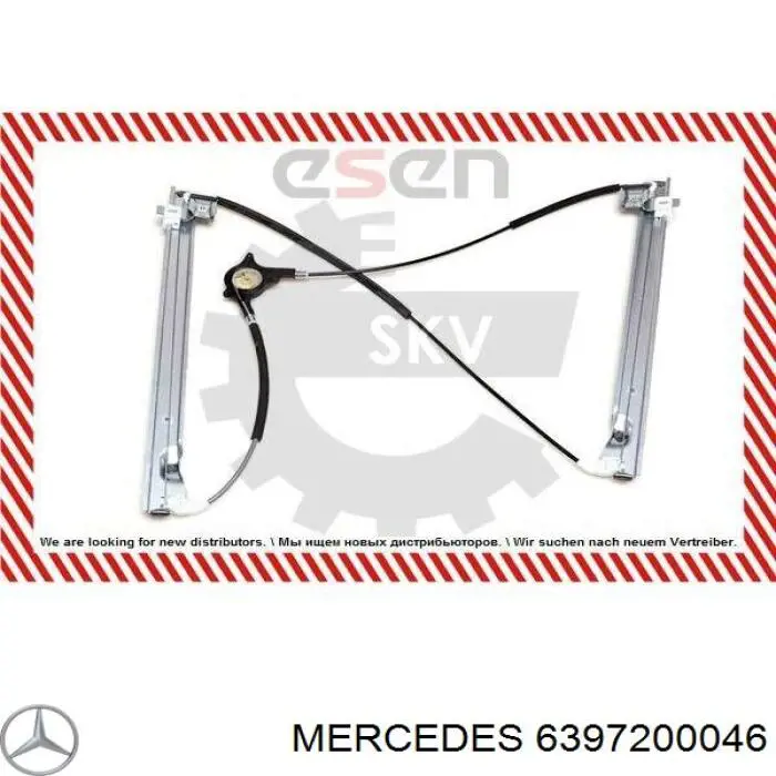 Comprar 6397200046 Mercedes Mecanismo de elevalunas delantero izquierdo