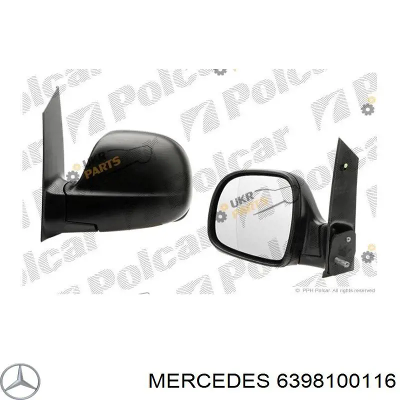 6398100116 Mercedes espejo retrovisor izquierdo