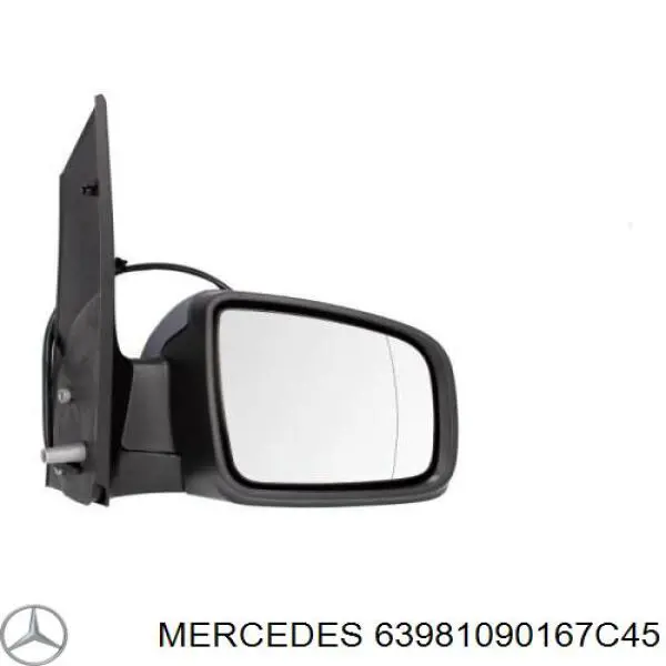 63981090167c45 Mercedes espejo retrovisor derecho