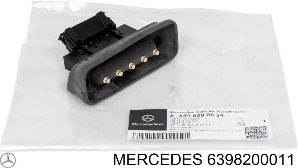 6398200011 Mercedes sensor, interruptor de contacto eléctrico para puerta corrediza, en carrocería