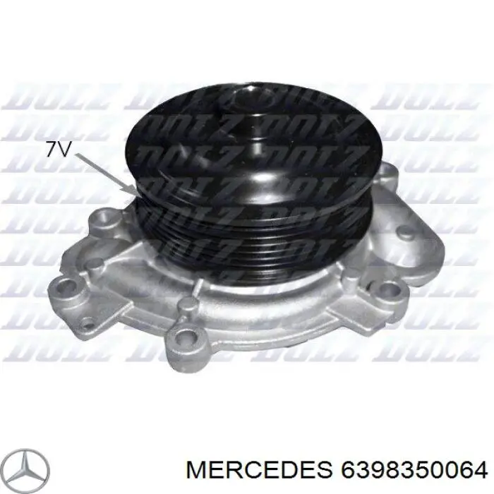 6398350064 Mercedes bomba de agua, adicional eléctrico