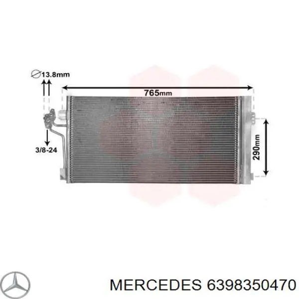 6398350470 Mercedes condensador aire acondicionado