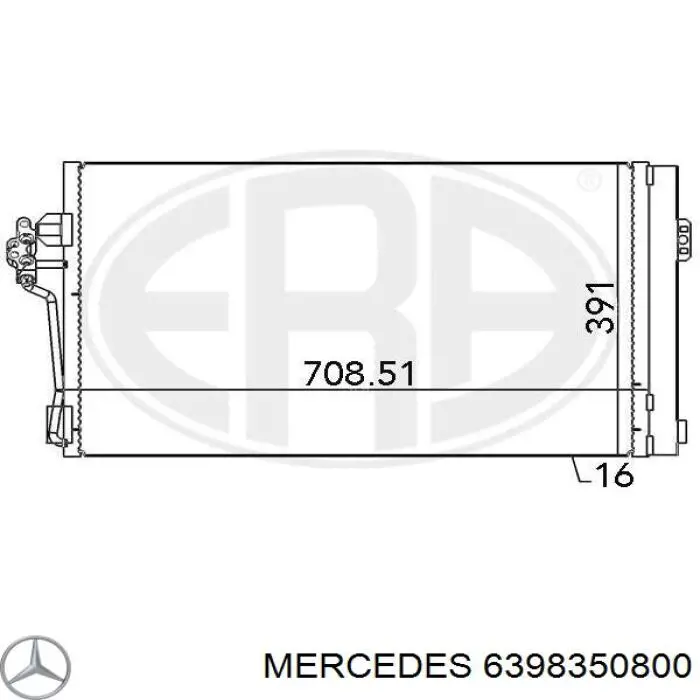 Comprar 6398350800 Mercedes Condensador de aire acondicionado