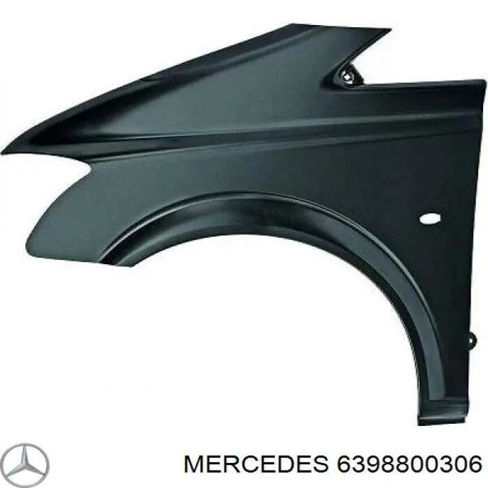 6398800306 Mercedes guardabarros delantero derecho