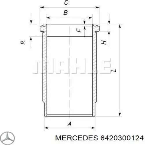 6420300124 Mercedes juego de aros de pistón, motor, std