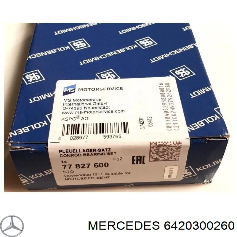 6420300160 Mercedes cojinetes de biela