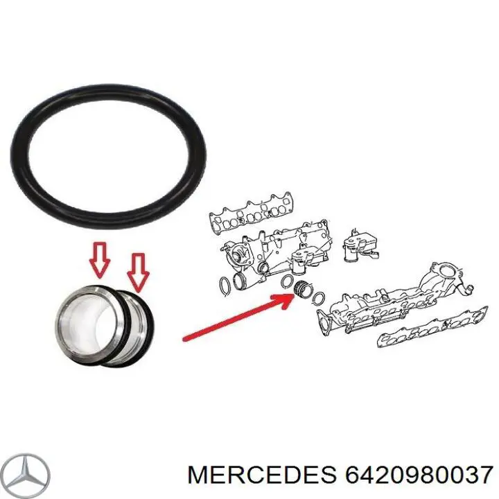 6420980037 Mercedes puente de conexión de los colectores de admisión