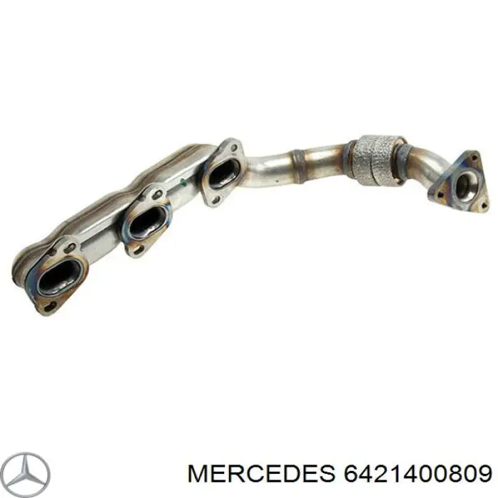 6421400809 Mercedes colector de escape, derecha