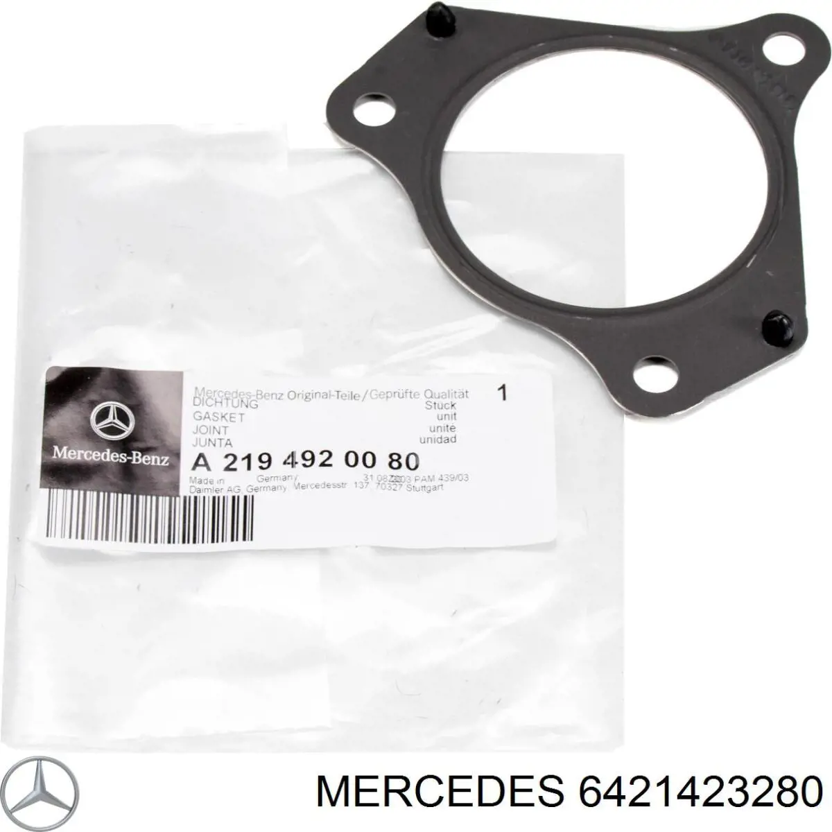 Junta de turbina de escape A6421421380 Mercedes