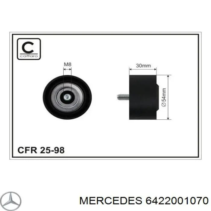 Polea inversión/guía, correa auxiliar servicios Mercedes 6422001070 precio, desde 11,34 EUR