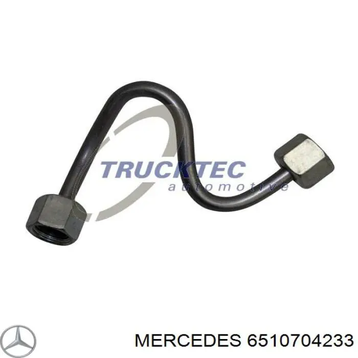 6510704233 Mercedes tubería alta presión, sistema inyección para cilindro 1