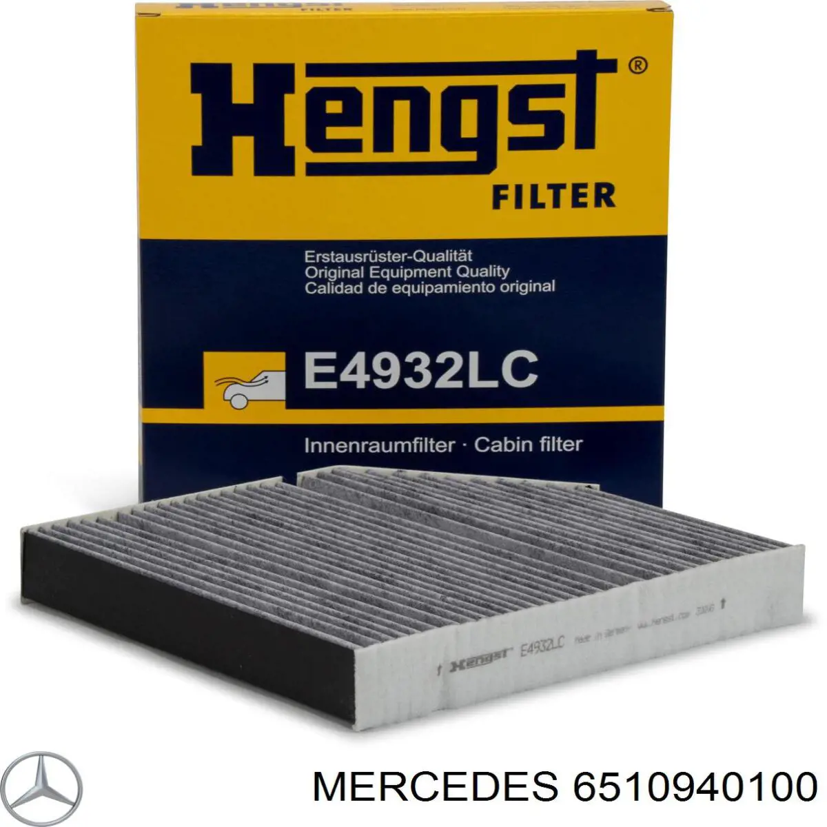 El filtro de aire Mercedes 6510940100 precio, desde 28,52 EUR