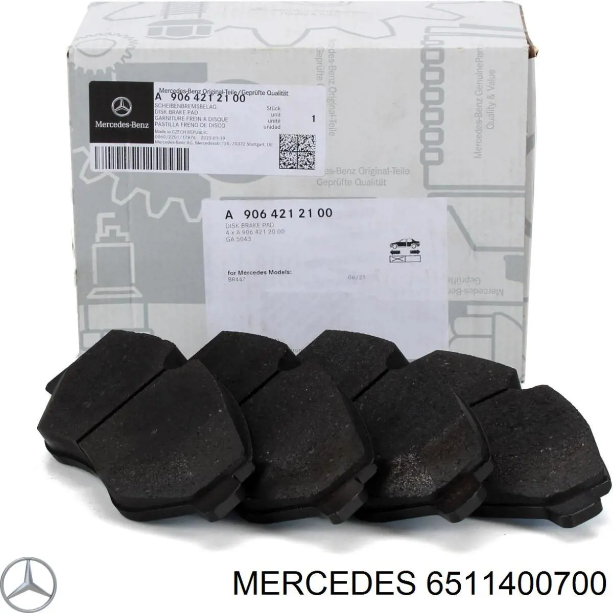 Enfriador de recirculación de gases de escape EGR A6511400700 Mercedes