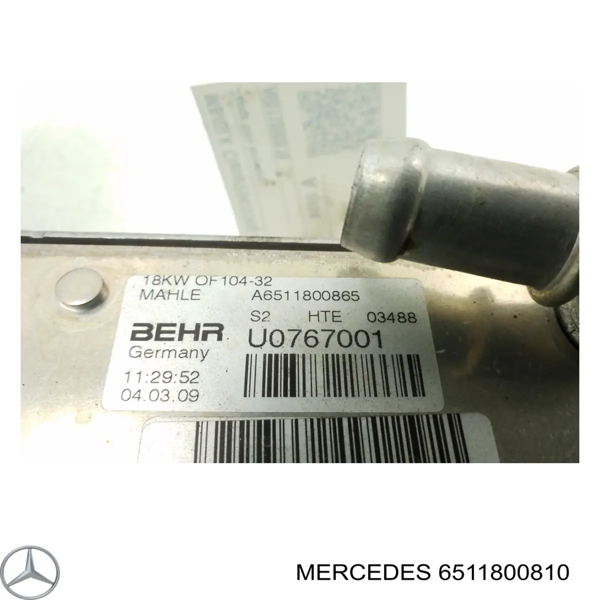 Portafiltro de aceite Mercedes 6511800810