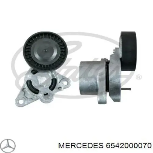 6542000070 Mercedes tensor de correa, correa poli v