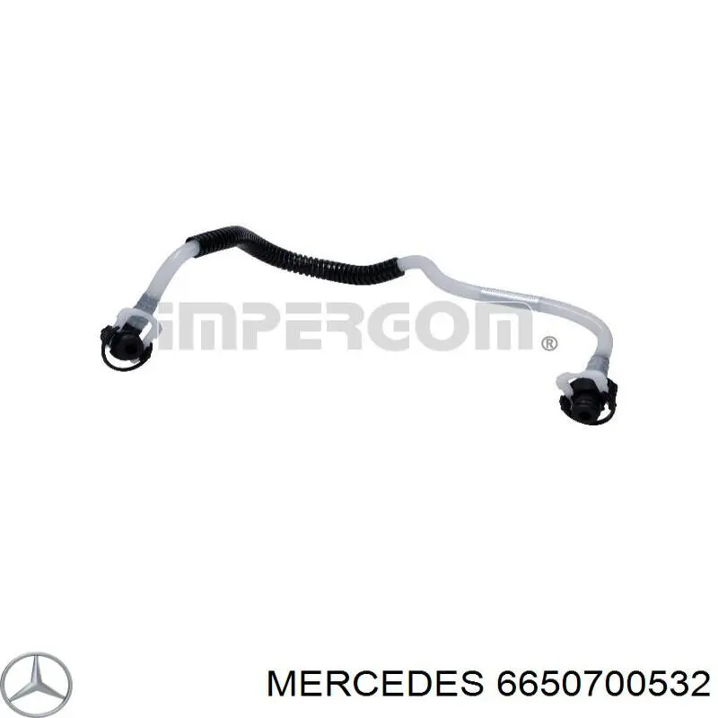 Tubería de combustible desde la válvula de corte hasta la bomba de inyección 6650700532 Mercedes