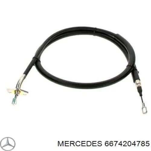 6674204785 Mercedes cable de freno de mano trasero derecho