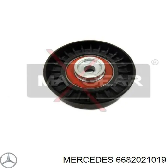 6682021019 Mercedes polea inversión / guía, correa poli v