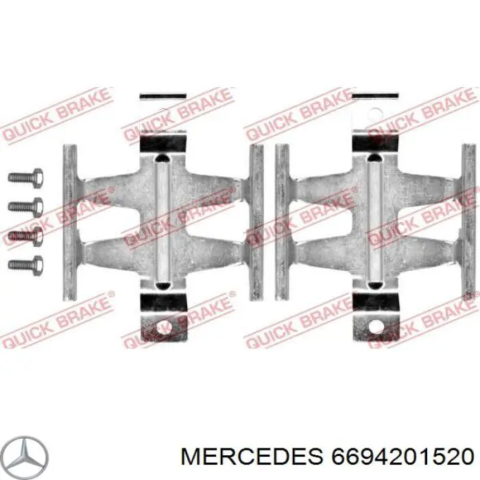 6694201520 Mercedes pastillas de freno traseras