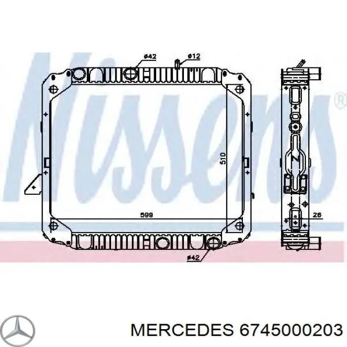 Água radiador Mercedes 6745000203 precio, desde 235,35 EUR