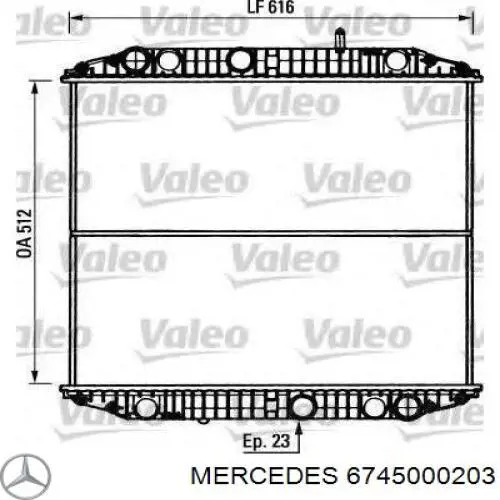 Radiador 6745000203 Mercedes