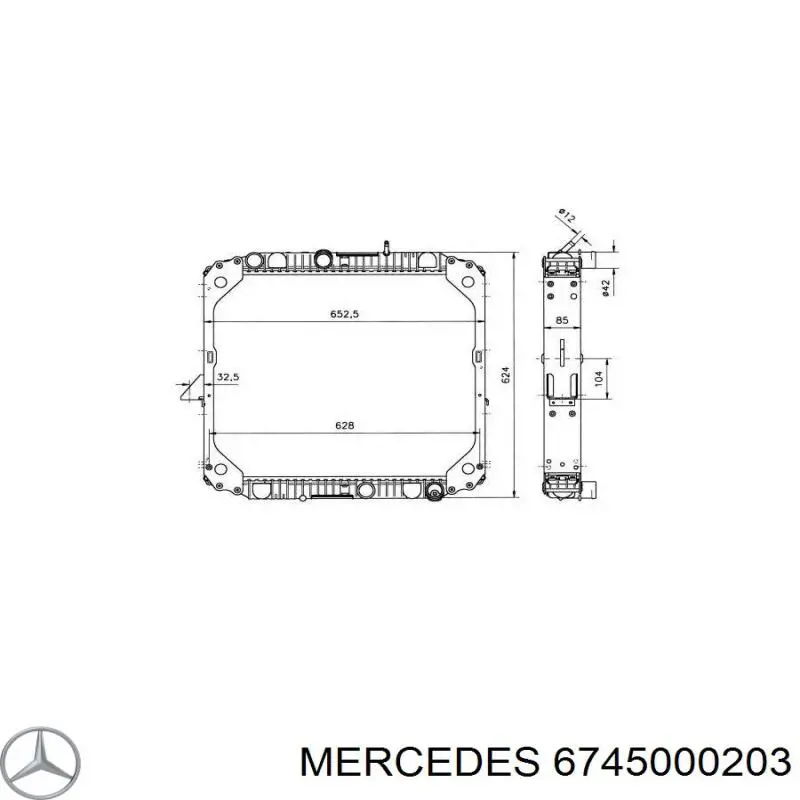 Comprar 6745000203 Mercedes Radiador de auto