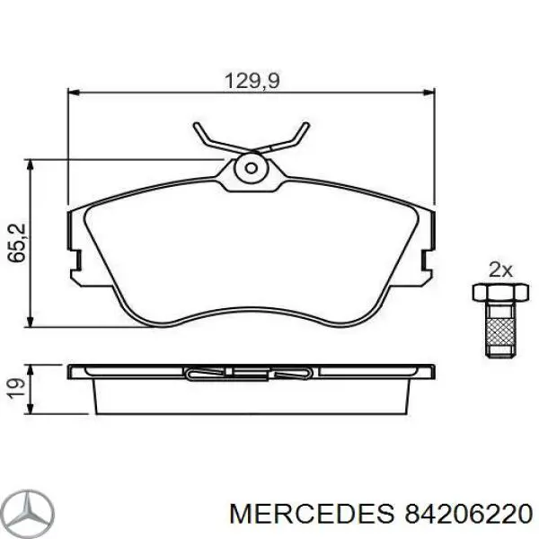 84206220 Mercedes pastillas de freno traseras