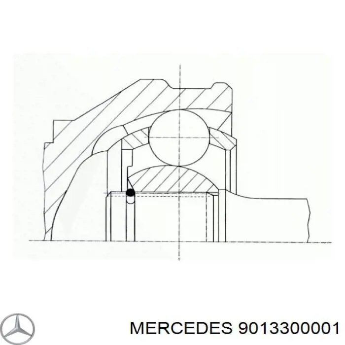 9013300001 Mercedes árbol de transmisión delantero