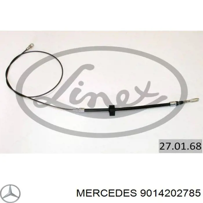 9014202785 Mercedes cable de freno de mano delantero