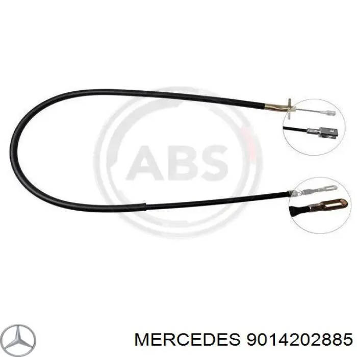 9014202885 Mercedes cable de freno de mano trasero derecho/izquierdo