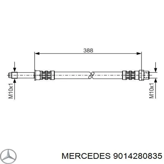 9014280835 Mercedes latiguillo de freno trasero
