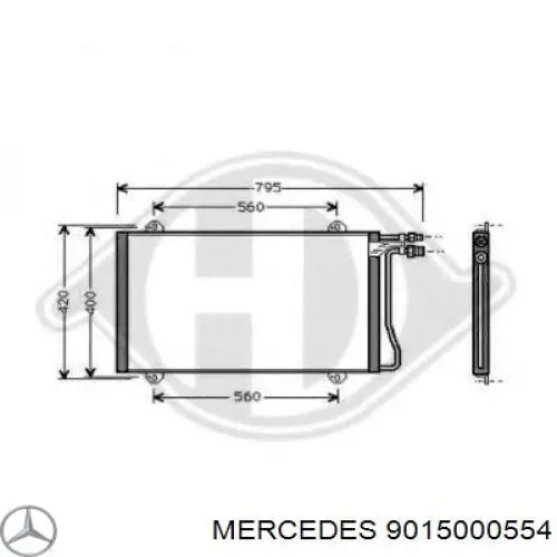Aire acondicionado capacitor Mercedes 9015000554 precio, desde 77,45 EUR